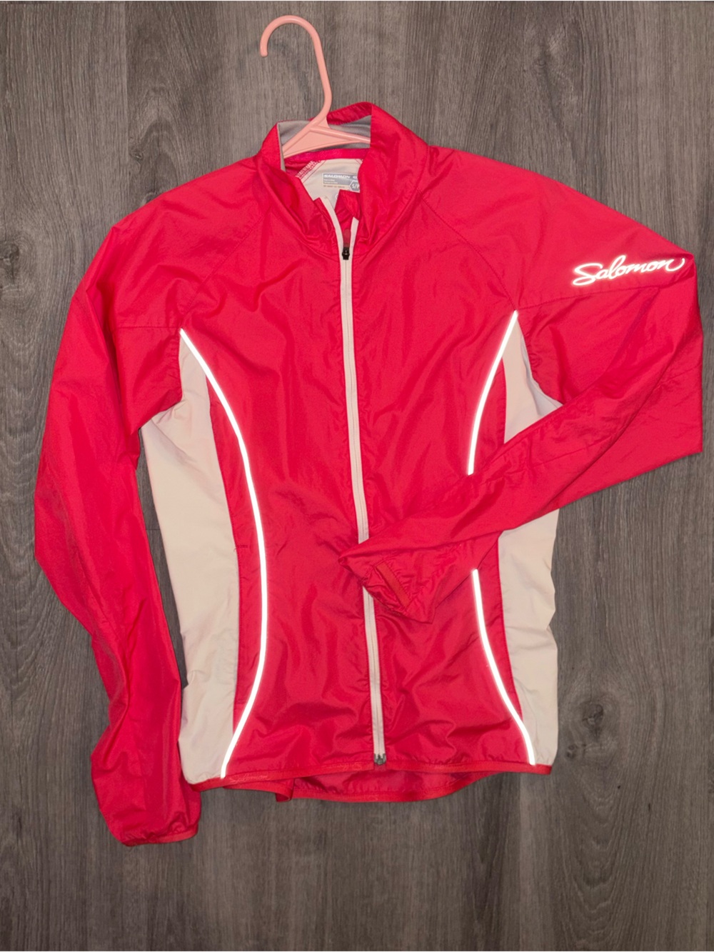 Salomon Women's Pink and White Utility Jacket
